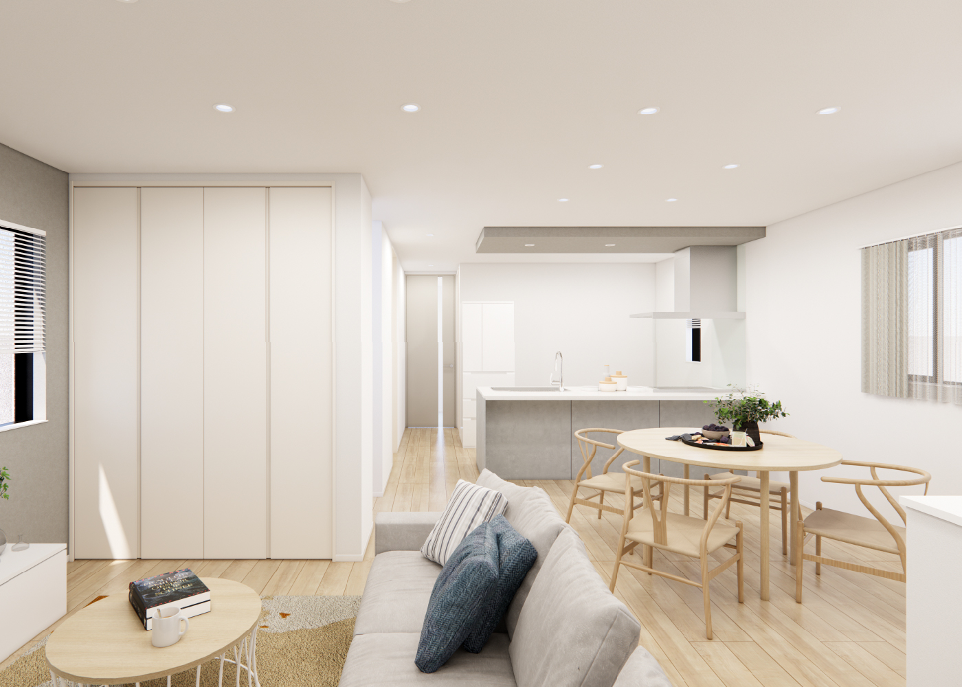 Living Dining Kitchen