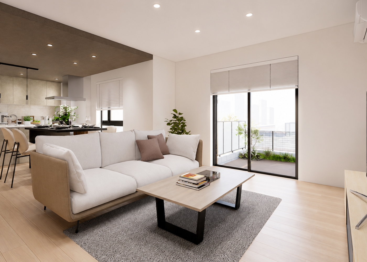 Living Dining Kitchen