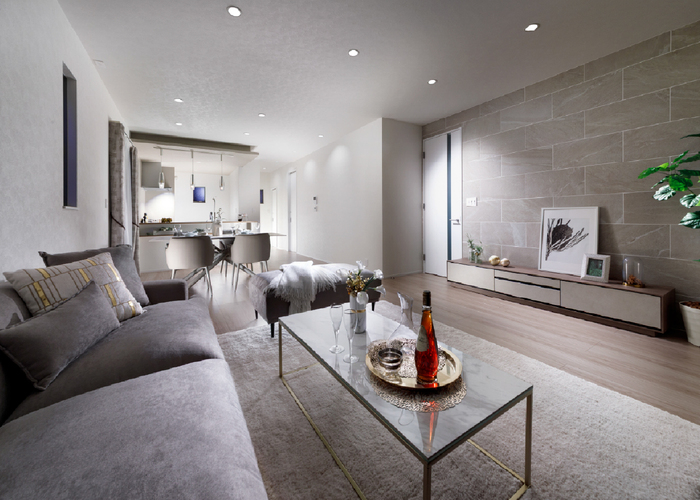 Living Dining Kitchen