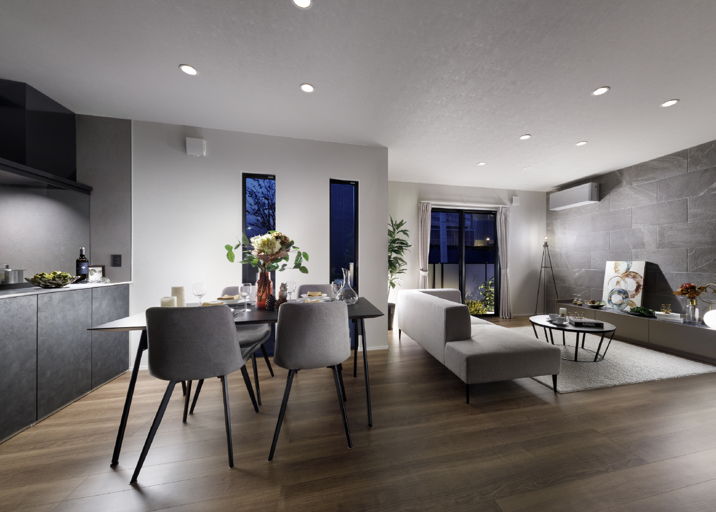 Living Dining Kitchen